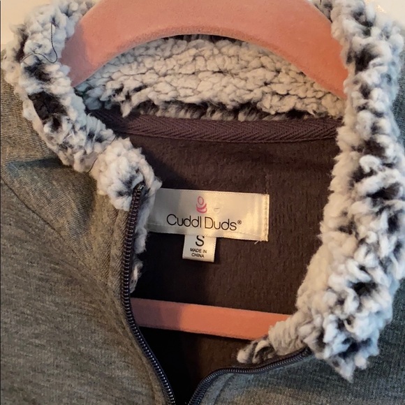 Cuddl Duds women’s small gray fleece jacket - Picture 2 of 5